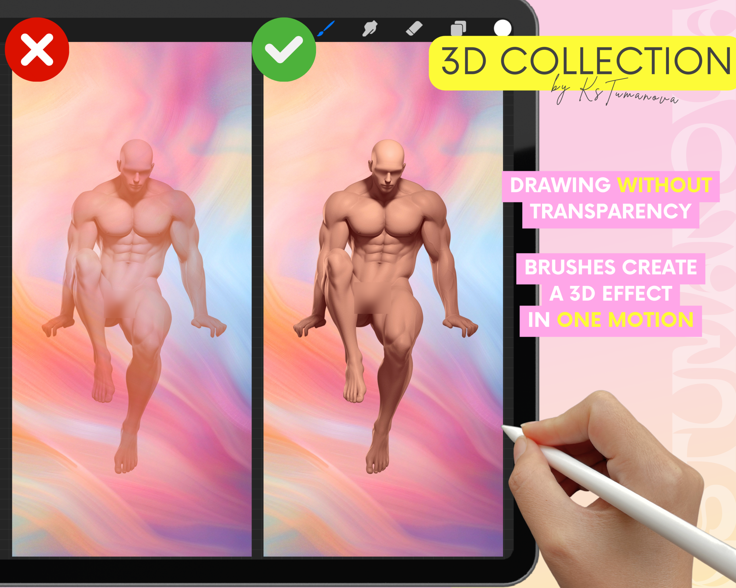 3D male poses stamps - Image 4