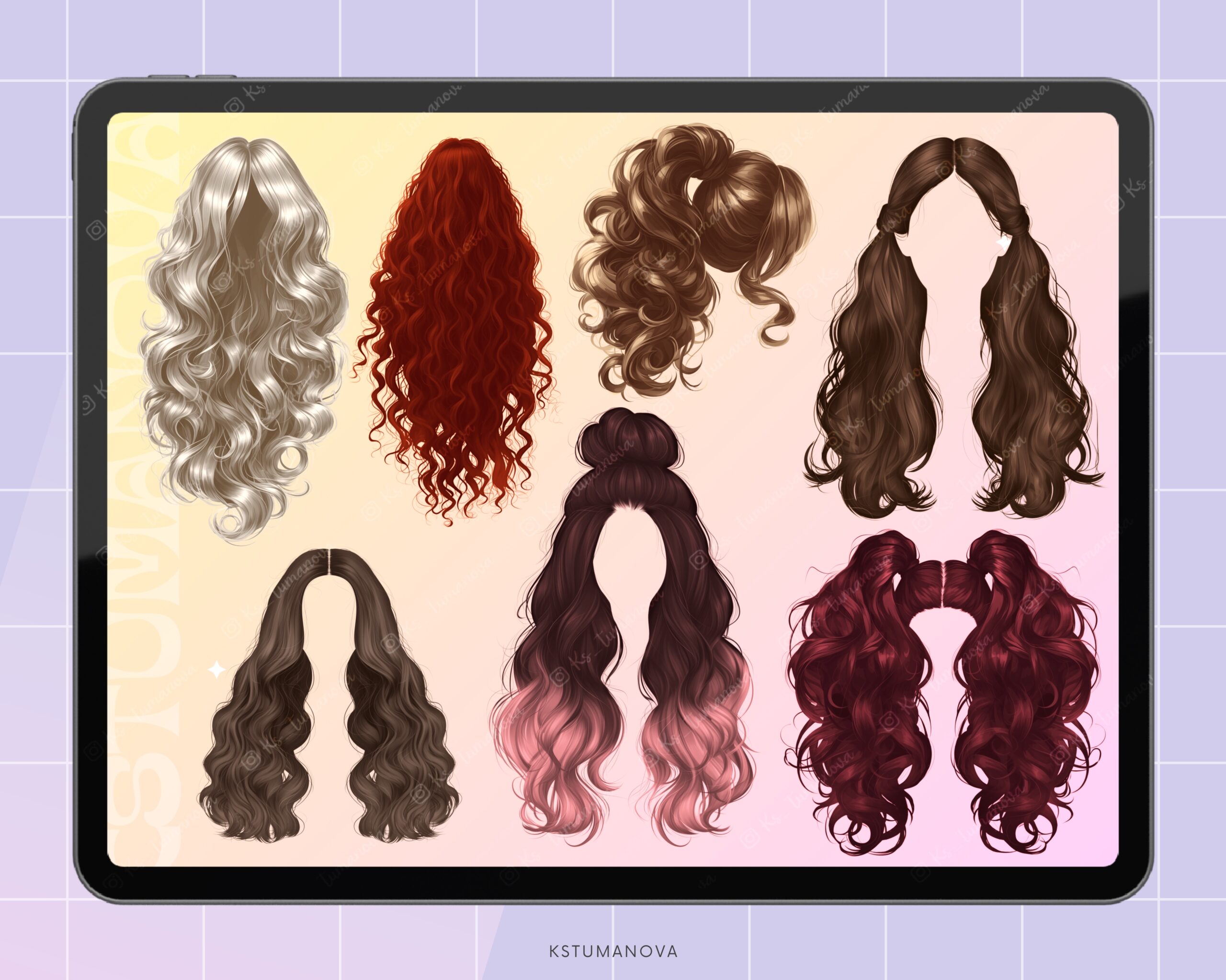 3D hairstyles stamps - Image 5