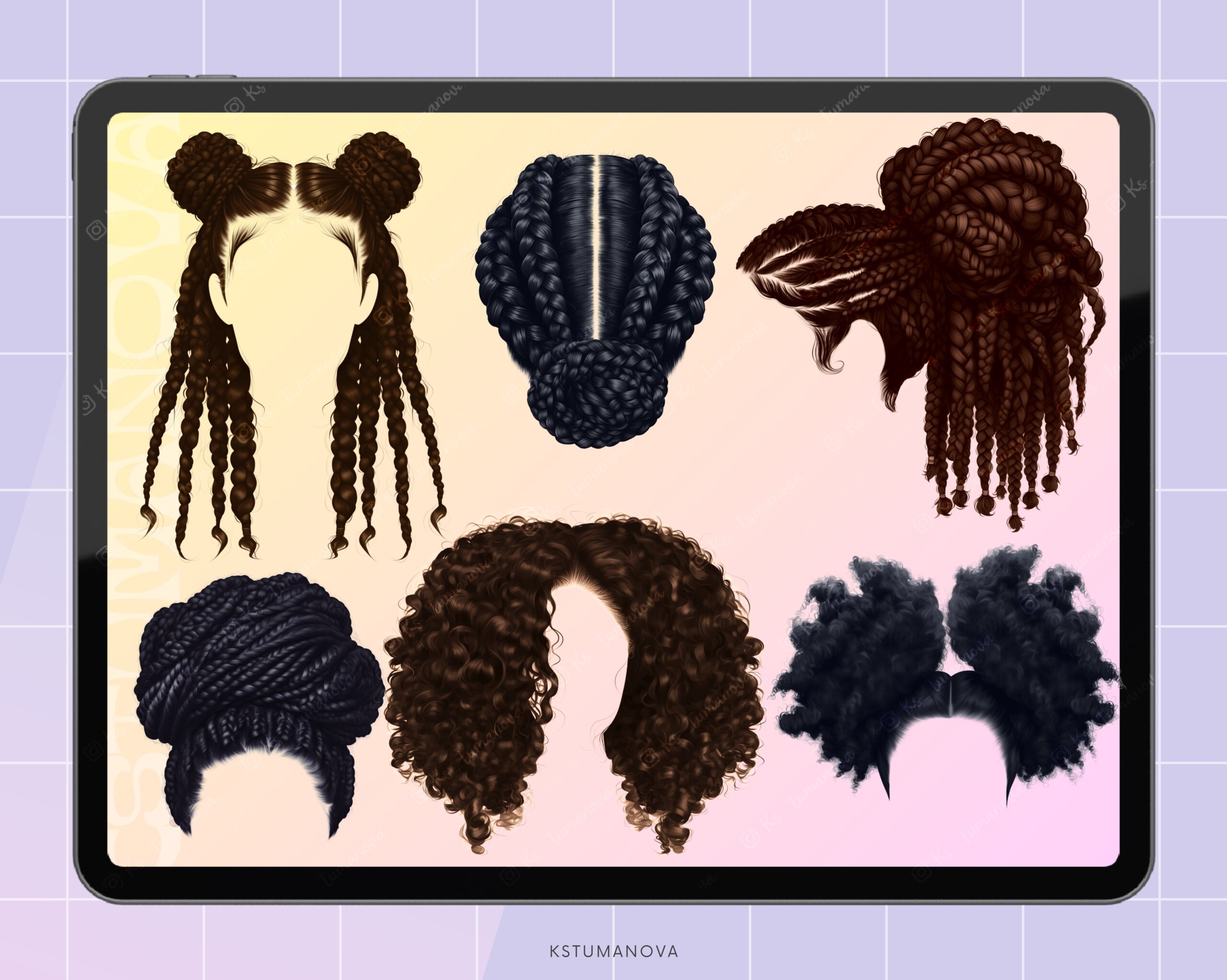 3D hairstyles stamps - Image 6